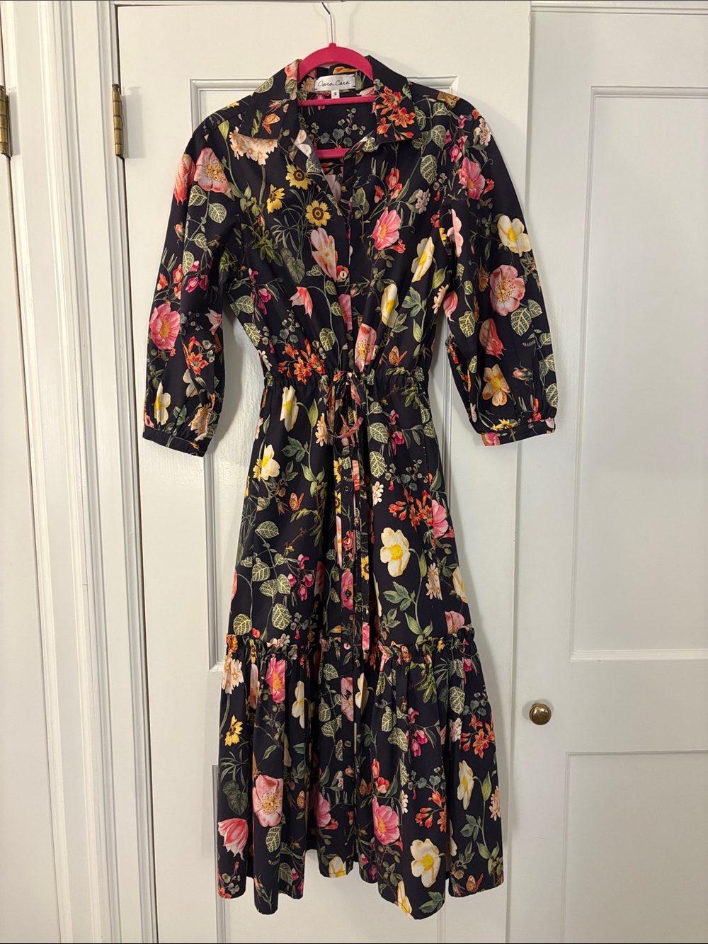 EUC Cara Cara floral dress shirtdress S